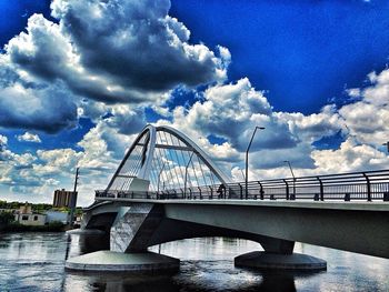 Low angle view of bridge over river