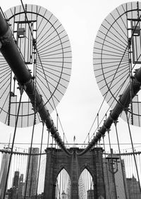 Low angle view of bridge against sky