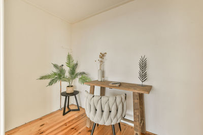 Potted plant on table