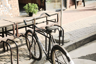 Bicycle on footpath