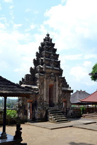 Exterior of temple against sky