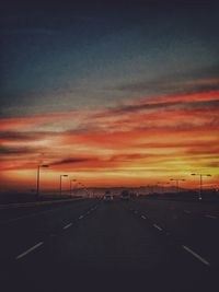 Road at sunset