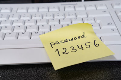 Close-up of computer keyboard