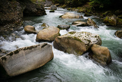 River flowing through rocks