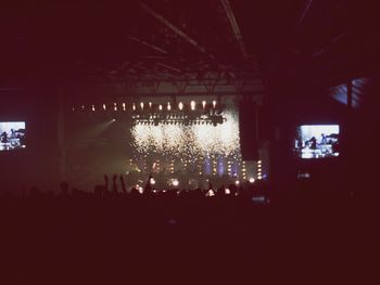 View of illuminated tunnel