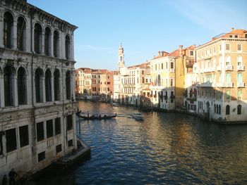 View of canal along buildings