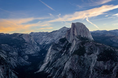 The magnificent view of half dome in yosemite