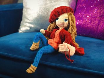 Close-up of stuffed toy on table