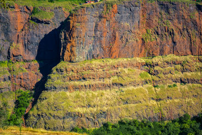 Rock formations on land