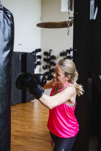 Woman boxing