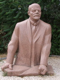 Portrait of statue of man