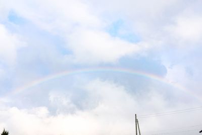 Rainbow in sky