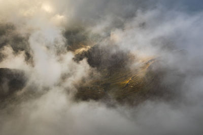 Moody landscape from carpathian mountains, romania.