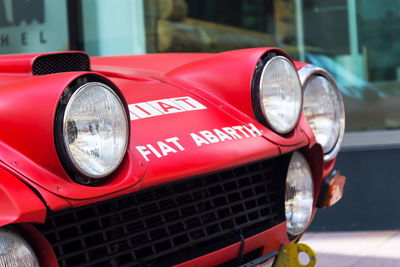 Close-up of vintage car