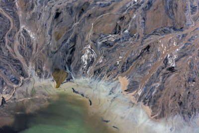 Full frame shot of water flowing through rocks