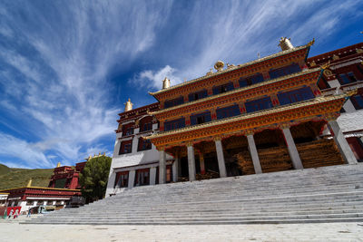 Low angle view of historical building against sky