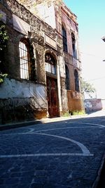 Road in front of building