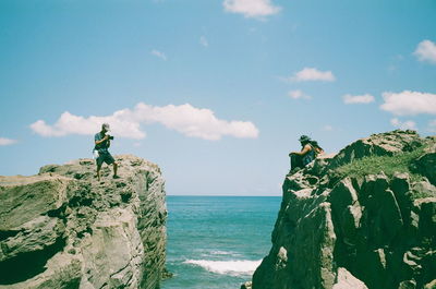 Scenic view of sea against sky