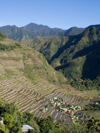 High angle view of landscape against sky