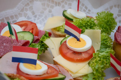 Close-up of food on table