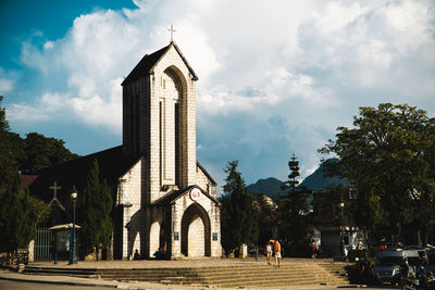 Panoramic view of historic building against sky