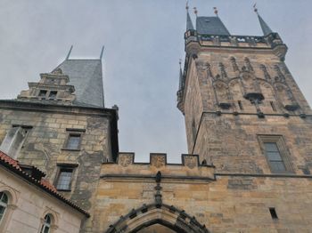 Low angle view of a clock tower