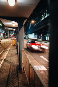 Cars on road at night