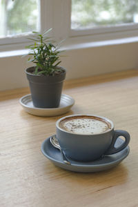 Close-up of coffee on table