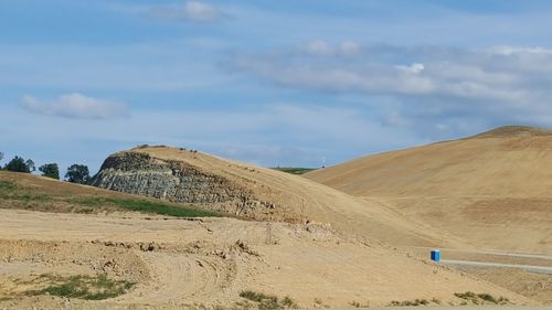 Scenic view of desert against sky