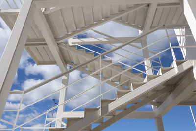 Low angle view of modern building against sky