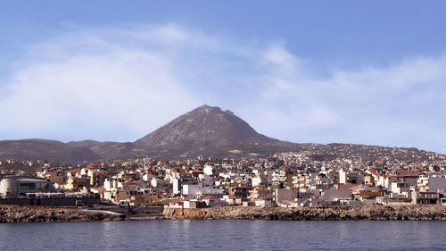 Heraklion city and mount juktassleeping zeus mountain