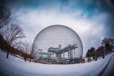 Low angle view of city against sky