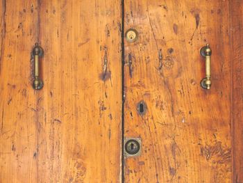 Full frame shot of old wooden door