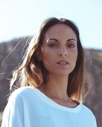 Close-up portrait of young woman