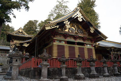 Low angle view of traditional building against sky