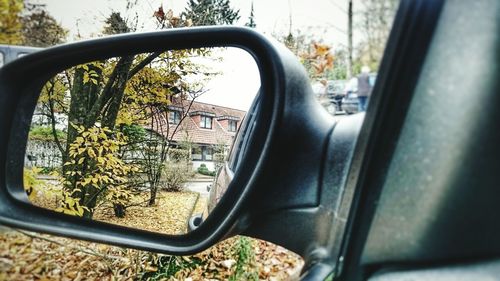 Close-up of car on road