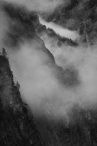 Low angle view of mountain against sky