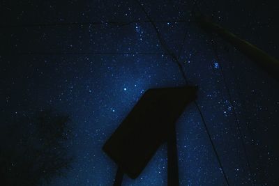 Low angle view of trees at night