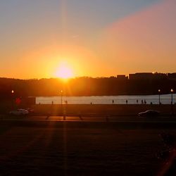 Road against sky during sunset