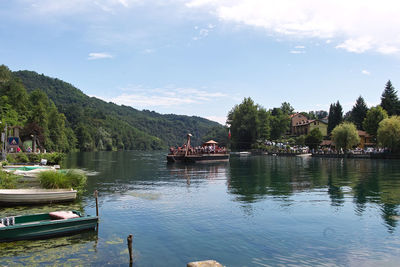 Scenic view of river against sky