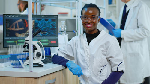 Portrait of scientist working in laboratory