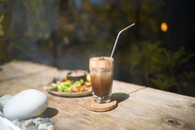 Close-up of drink on table