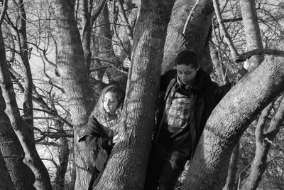 Portrait of people in forest