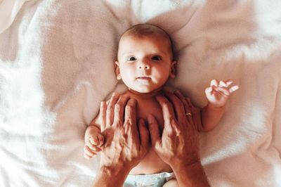 Portrait of cute baby girl