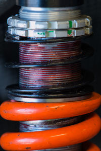 Close-up of shock absorber