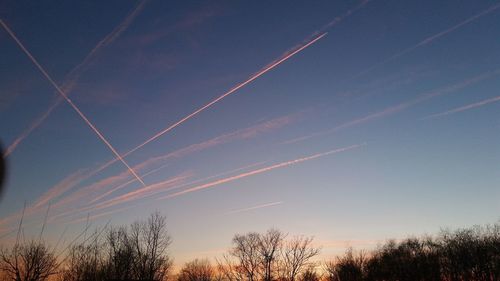 Low angle view of sky at sunset