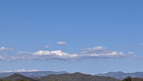 Low angle view of mountain against cloudy sky