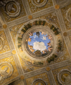 Low angle view of ceiling of building