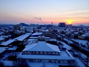 Cityscape at sunset