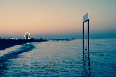 View of sea against clear sky